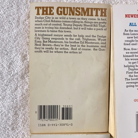 Vintage The Gunsmith All Action Western Romance  Novel x4 - Picture 10 of 15